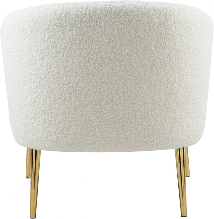 Barlow White Faux Fur Chair - 505 - Vega Furniture