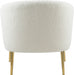 Barlow White Faux Fur Chair - 505 - Vega Furniture