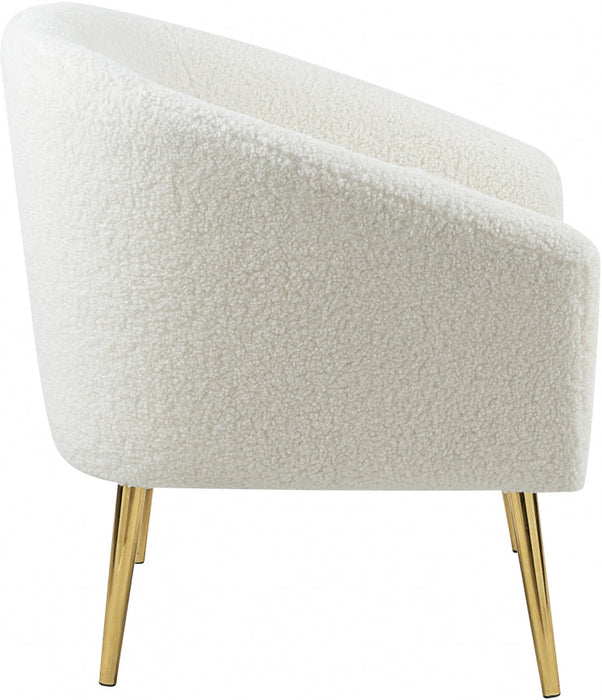 Barlow White Faux Fur Chair - 505 - Vega Furniture