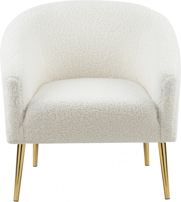 Barlow White Faux Fur Chair - 505 - Vega Furniture