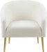 Barlow White Faux Fur Chair - 505 - Vega Furniture