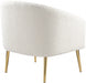 Barlow White Faux Fur Chair - 505 - Vega Furniture