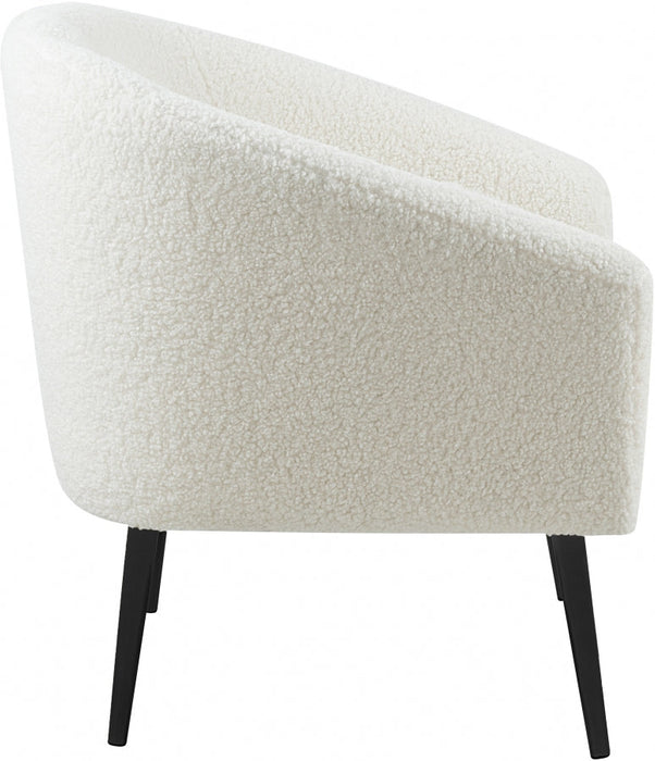 Barlow White Faux Fur Chair - 506 - Vega Furniture