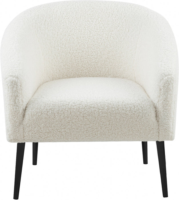 Barlow White Faux Fur Chair - 506 - Vega Furniture