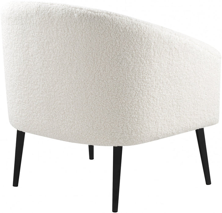 Barlow White Faux Fur Chair - 506 - Vega Furniture