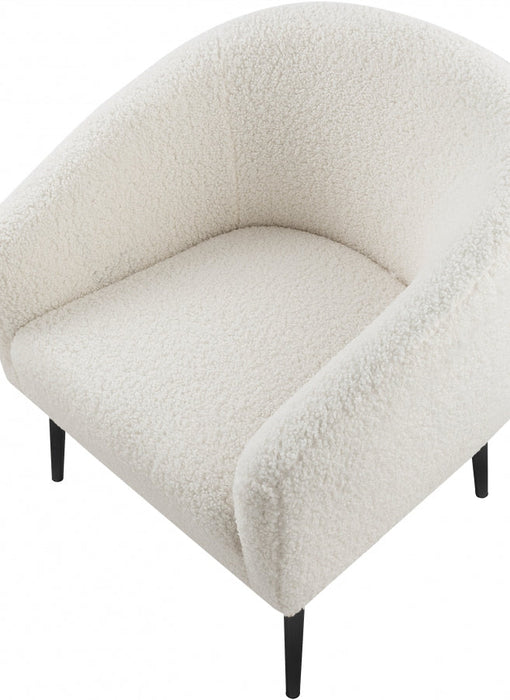 Barlow White Faux Fur Chair - 506 - Vega Furniture