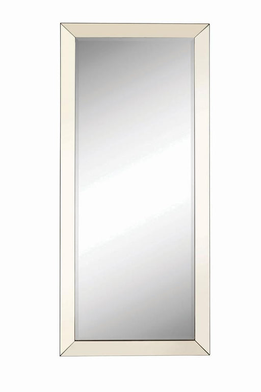 Barnett Silver Rectangular Floor Mirror - 901813 - Vega Furniture