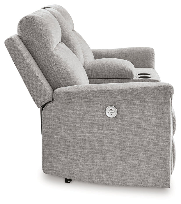 Barnsana Ash Power Reclining Loveseat with Console - 3320196 - Vega Furniture