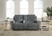 Barnsana Gravel Power Reclining Loveseat with Console - 3320296 - Vega Furniture