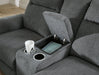 Barnsana Gravel Power Reclining Loveseat with Console - 3320296 - Vega Furniture