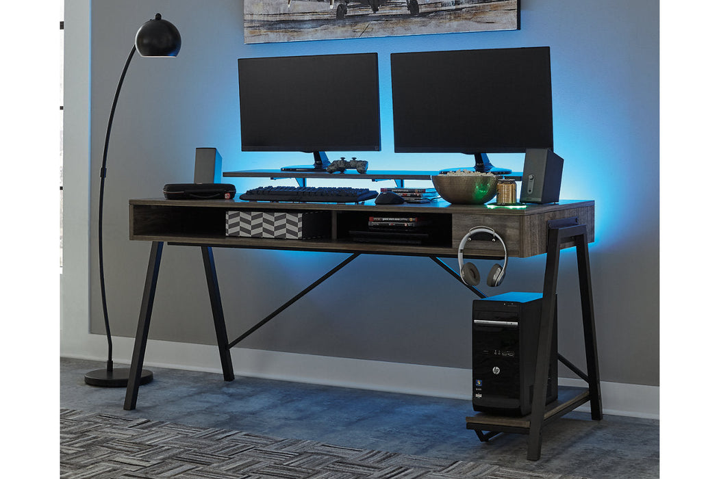 Barolli Gunmetal Gaming Desk - H700-28 - Vega Furniture