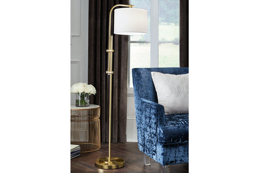 Baronvale Brass Finish Floor Lamp - L206051 - Vega Furniture