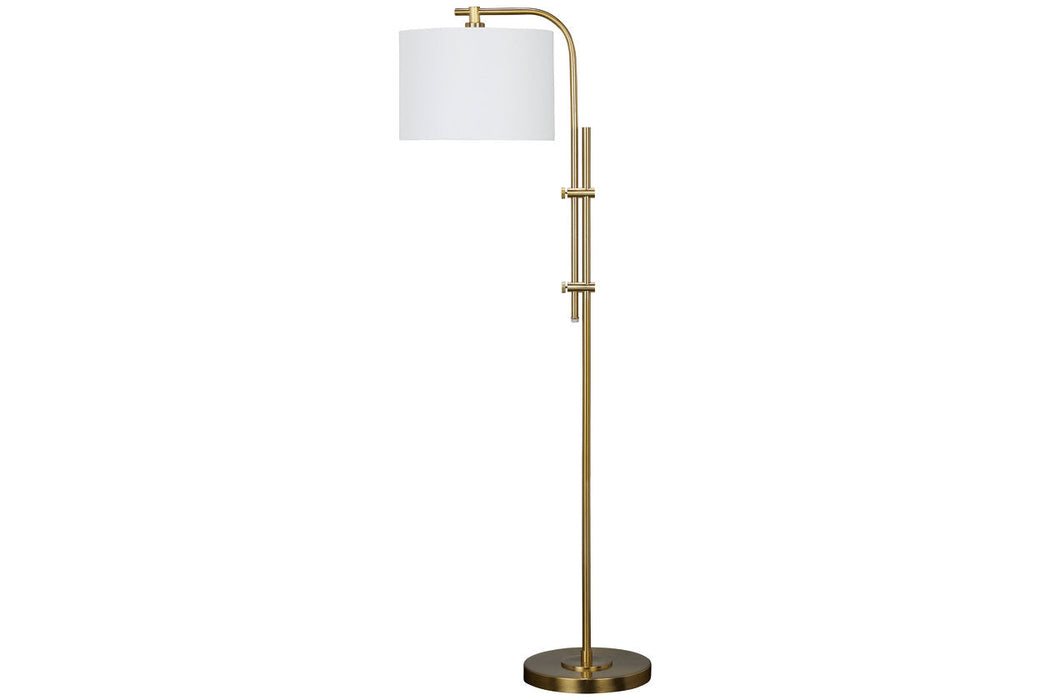 Baronvale Brass Finish Floor Lamp - L206051 - Vega Furniture