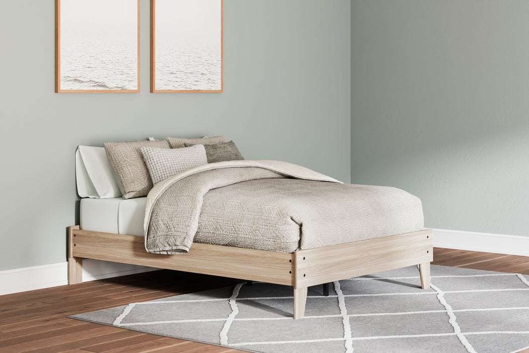 Battelle Tan Queen Platform Bed - EB3929-113 - Vega Furniture