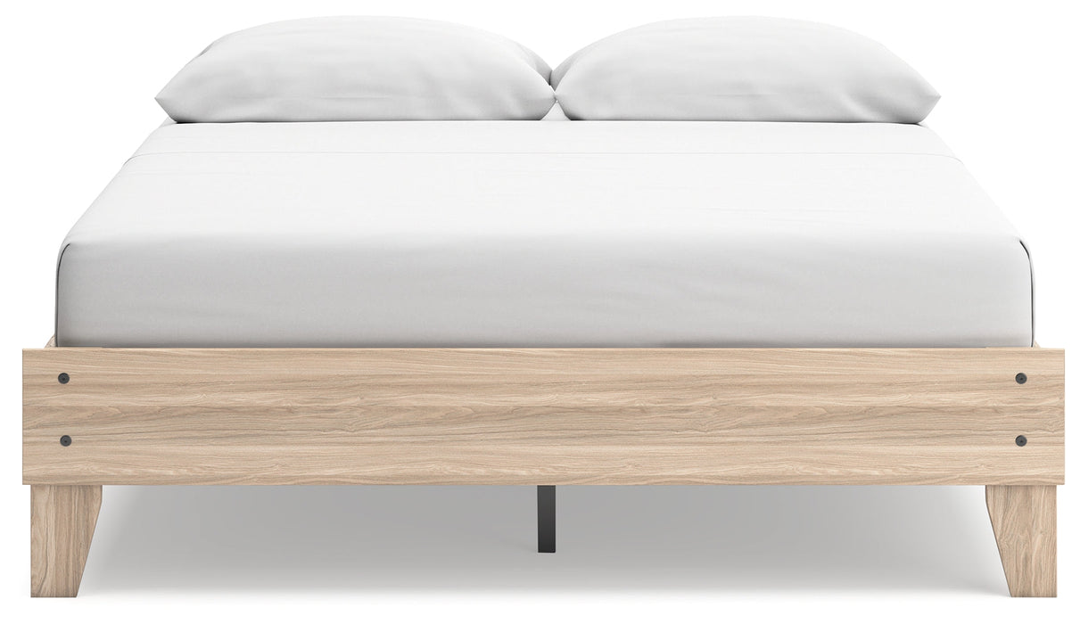 Battelle Tan Queen Platform Bed - EB3929-113 - Vega Furniture