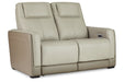 Battleville Almond Power Reclining Loveseat - U3070514 - Vega Furniture