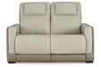 Battleville Almond Power Reclining Loveseat - U3070514 - Vega Furniture