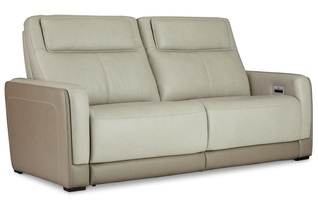 Battleville Almond Power Reclining Sofa - U3070547 - Vega Furniture