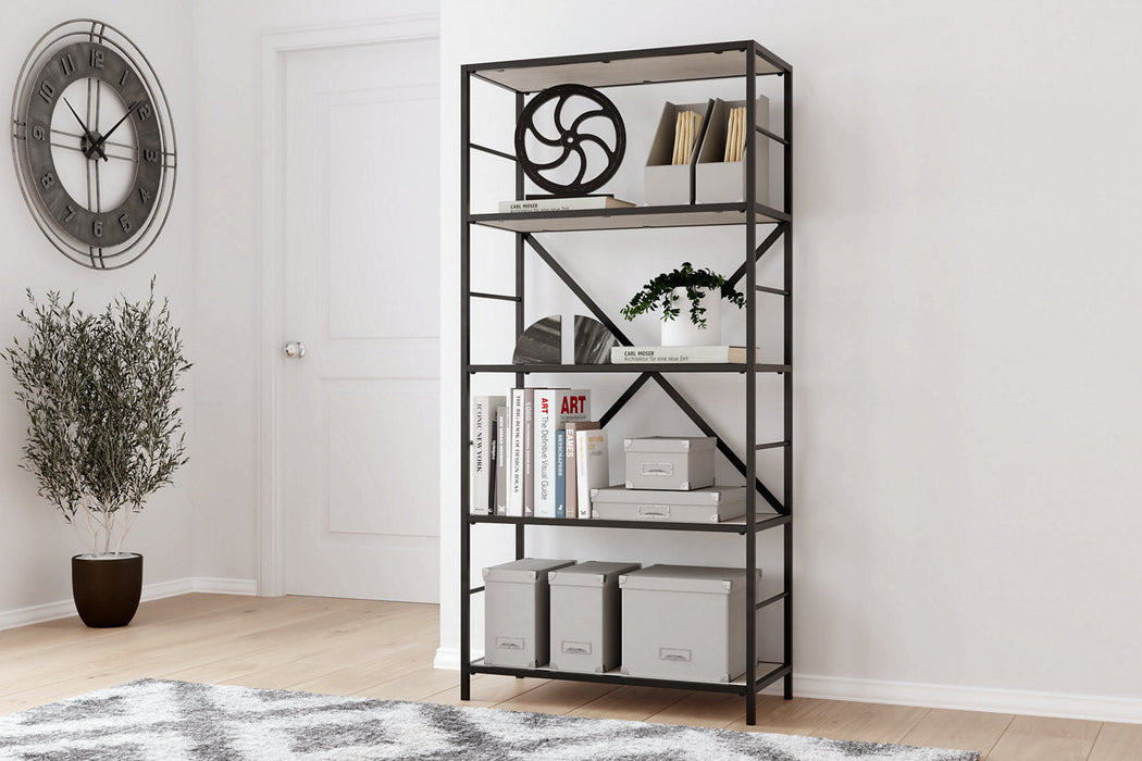 Bayflynn White/Black Bookcase - H288-70 - Vega Furniture