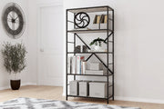 Bayflynn White/Black Bookcase - H288-70 - Vega Furniture