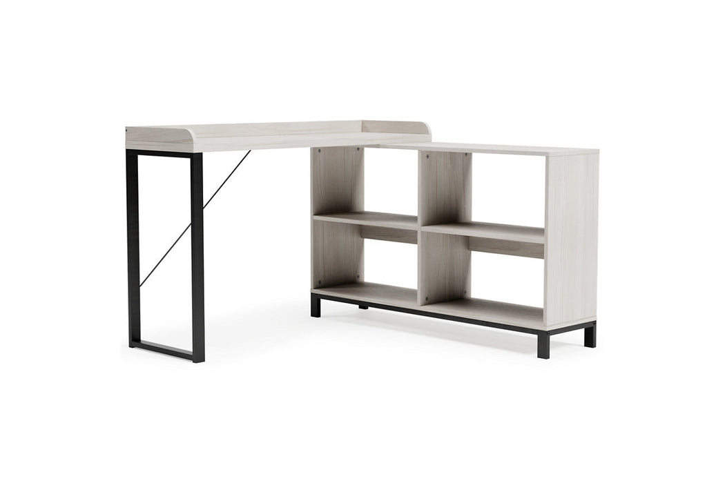 Bayflynn White/Black L-Desk - H288-24 - Vega Furniture