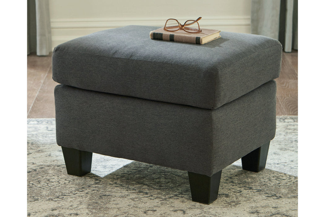 Bayonne Charcoal Ottoman - 3780114 - Vega Furniture