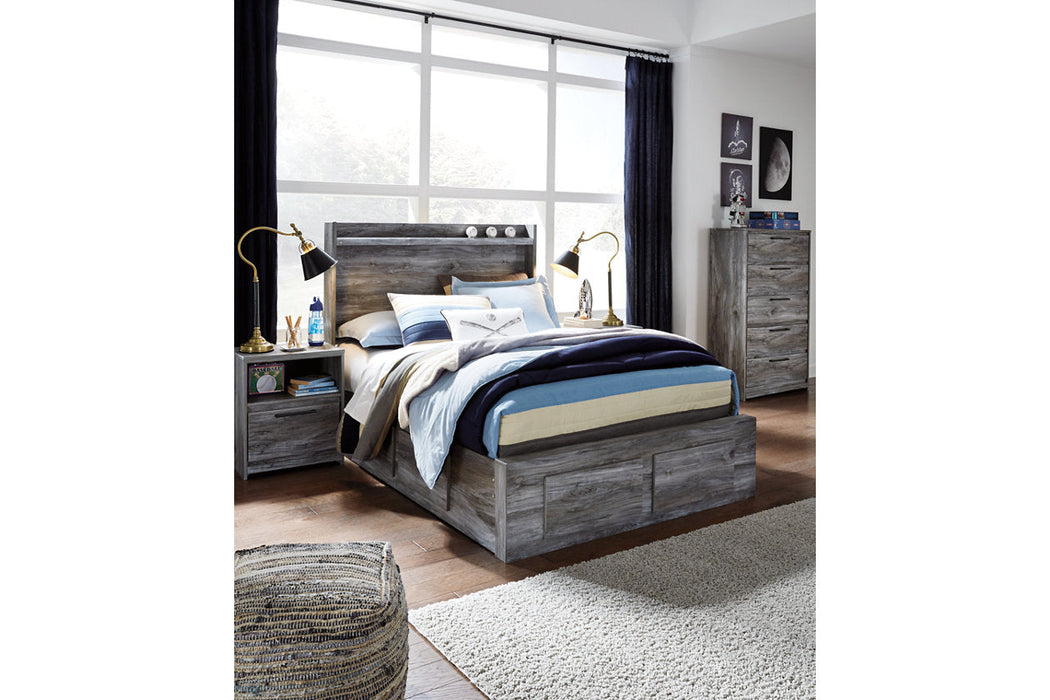 Baystorm Gray Full Panel Bed with 4 Storage Drawers - SET | B100-12 | B221-50 | B221-84S | B221-87 | B221-89 - Vega Furniture