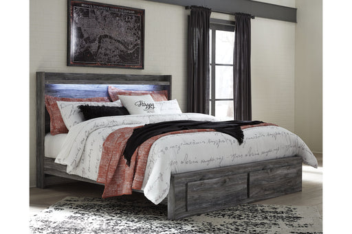 Baystorm Gray King Panel Bed with 2 Storage Drawers - SET | B100-14 | B221-56S | B221-58 | B221-95 - Vega Furniture