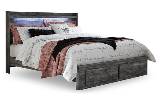 Baystorm Gray King Panel Bed with 2 Storage Drawers - SET | B100-14 | B221-56S | B221-58 | B221-95 - Vega Furniture