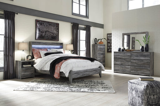 Baystorm Gray LED Panel Bedroom Set - SET | B221-54 | B221-57 | B221-31 | B221-35 - Vega Furniture