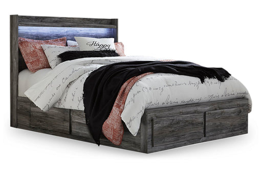 Baystorm Gray Queen Panel Bed with 4 Storage Drawers - SET | B100-13 | B221-54S | B221-57 | B221-60 | B221-95 - Vega Furniture