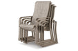 Beach Front Beige Sling Arm Chair, Set of 4 - P323-601A - Vega Furniture