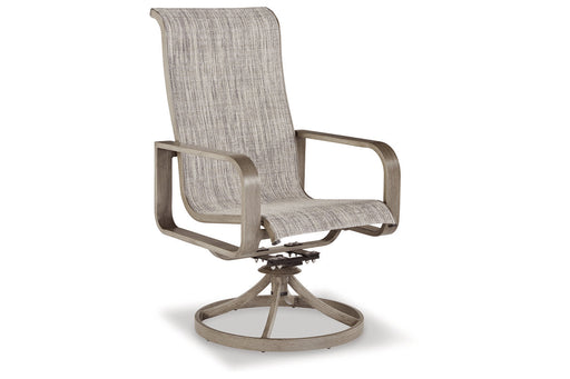 Beach Front Beige Sling Swivel Chair, Set of 2 - P323-603A - Vega Furniture