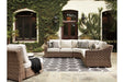 Beachcroft Beige 5-Piece Outdoor Seating Set - SET | P791-846(2) | P791-851 | P791-854 - Vega Furniture