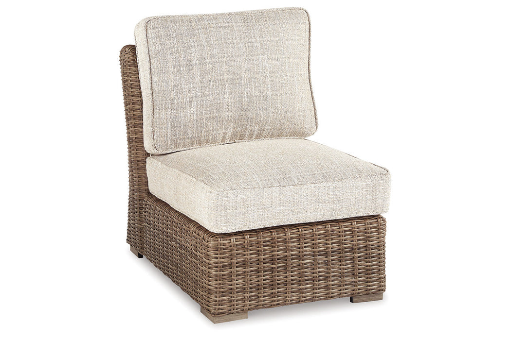Beachcroft Beige 5-Piece Outdoor Seating Set - SET | P791-846(2) | P791-851 | P791-854 - Vega Furniture