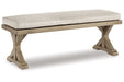 Beachcroft Beige Bench with Cushion - P791-600 - Vega Furniture