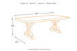 Beachcroft Beige Dining Table with Umbrella Option - P791-625 - Vega Furniture