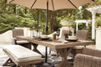 Beachcroft Beige Dining Table with Umbrella Option - P791-625 - Vega Furniture