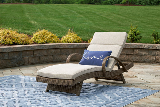 Beachcroft Beige Outdoor Chaise Lounge with Cushion - P791-815 - Vega Furniture
