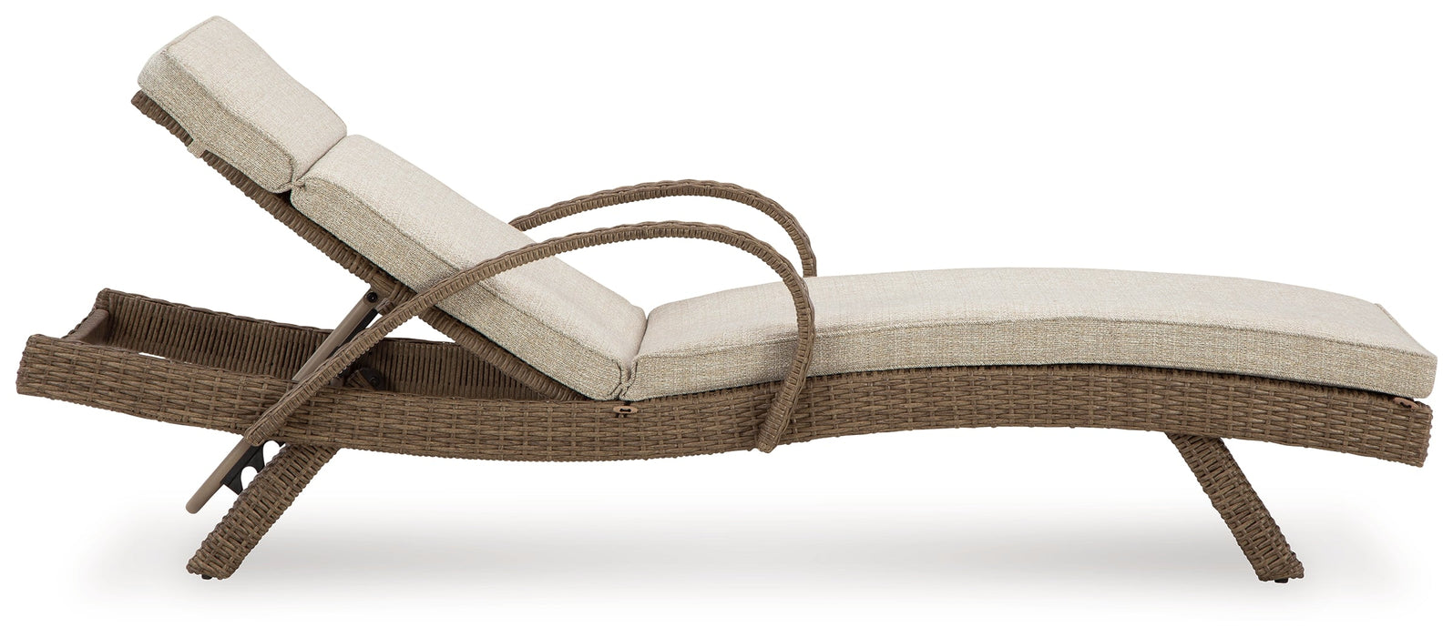 Beachcroft Beige Outdoor Chaise Lounge with Cushion - P791-815 - Vega Furniture