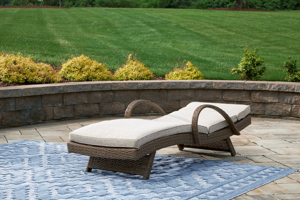 Beachcroft Beige Outdoor Chaise Lounge with Cushion - P791-815 - Vega Furniture