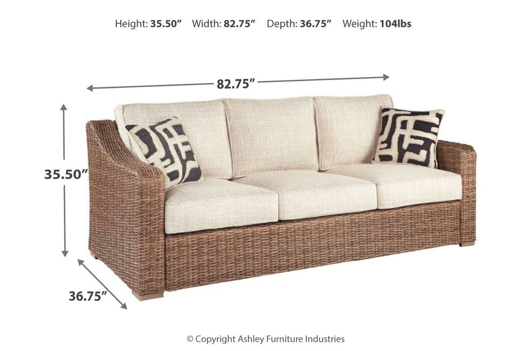 Beachcroft Beige Sofa with Cushion - P791-838 - Vega Furniture