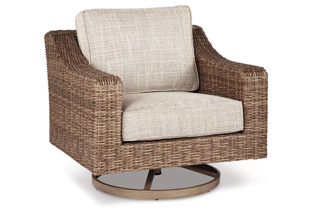 Beachcroft Beige Swivel Lounge Chair - P791-821 - Vega Furniture