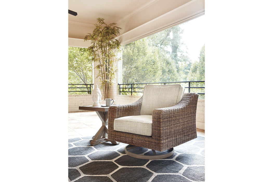 Beachcroft Beige Swivel Lounge Chair - P791-821 - Vega Furniture