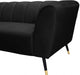 Beaumont Black Velvet Loveseat - 626Black-L - Vega Furniture