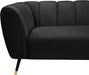 Beaumont Black Velvet Sofa - 626Black-S - Vega Furniture