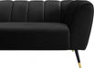 Beaumont Black Velvet Sofa - 626Black-S - Vega Furniture