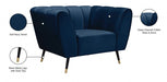 Beaumont Blue Velvet Chair - 626Navy-C - Vega Furniture