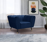 Beaumont Blue Velvet Chair - 626Navy-C - Vega Furniture