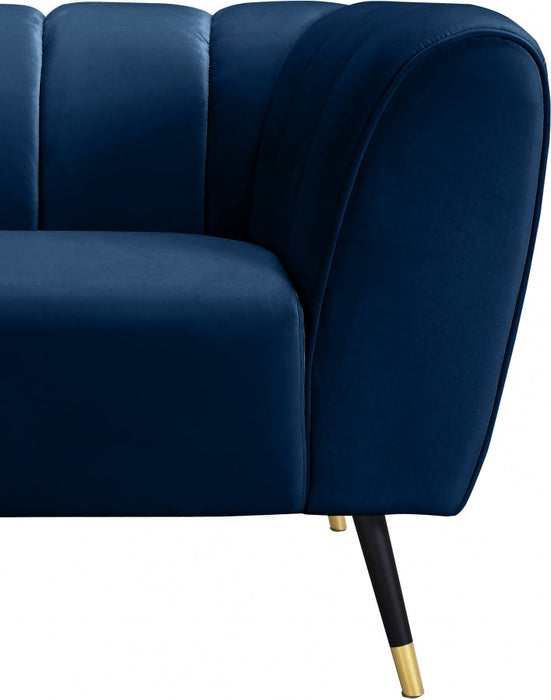 Beaumont Blue Velvet Chair - 626Navy-C - Vega Furniture